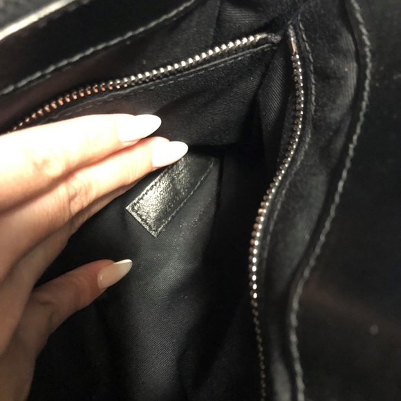 Saint Laurent YSL Loulou Silver Hardware Shoulder Bag MEDIUM Black Leather - Picture 6 of 16